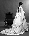 Wedding ensemble, (f, g) Courvoisier (French), silk, leather, American